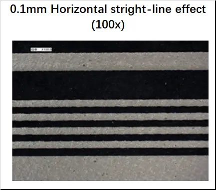 Horizontal stright-line effect